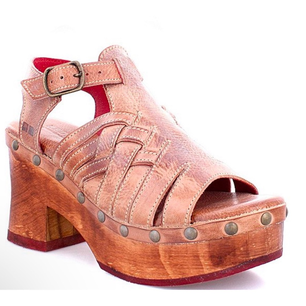 BED|STU Tan Leather Mules